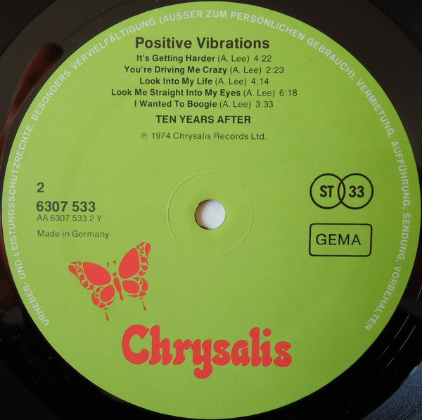 Ten Years After - Positive Vibrations (LP, Album)