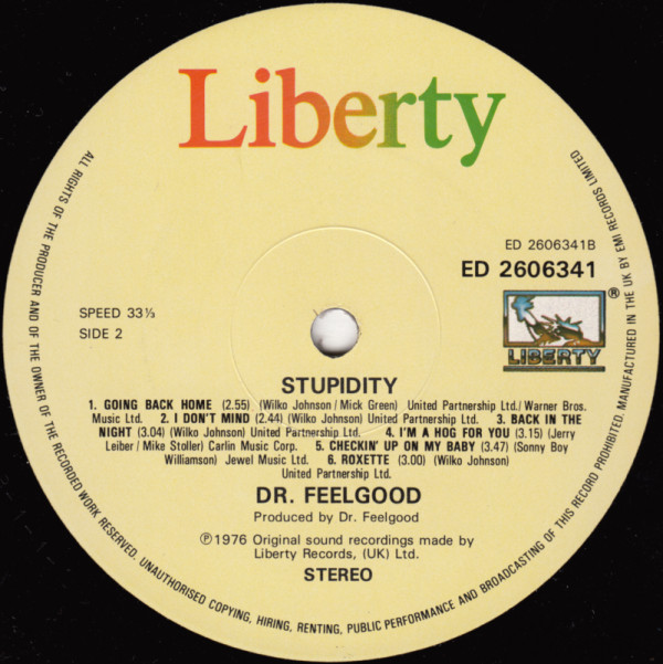 Dr. Feelgood - Stupidity (LP, Album, RE)