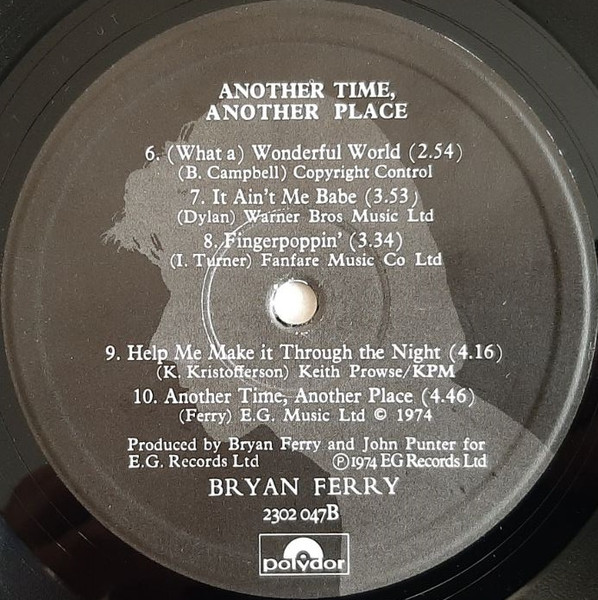 Bryan Ferry - Another Time, Another Place (LP, Album, RE, Gat)