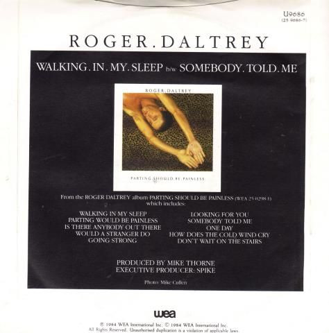 Roger Daltrey - Walking In My Sleep (7