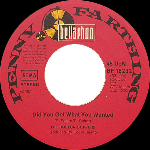 The Boston Boppers - Did You Get What You Wanted (7