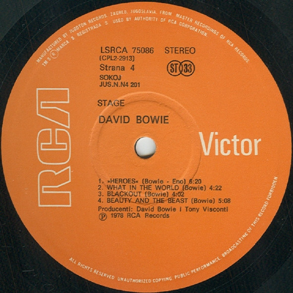 David Bowie - Stage (2xLP, Album, Gat)