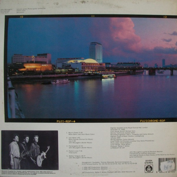 John McLaughlin Trio - Live At The Royal Festival Hall November 27, 1989 (LP, Album)