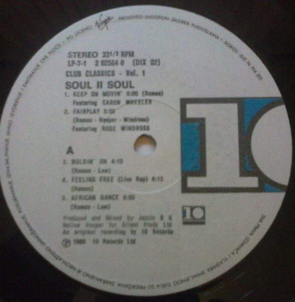 Soul II Soul - Club Classics Vol. One (LP, Album)