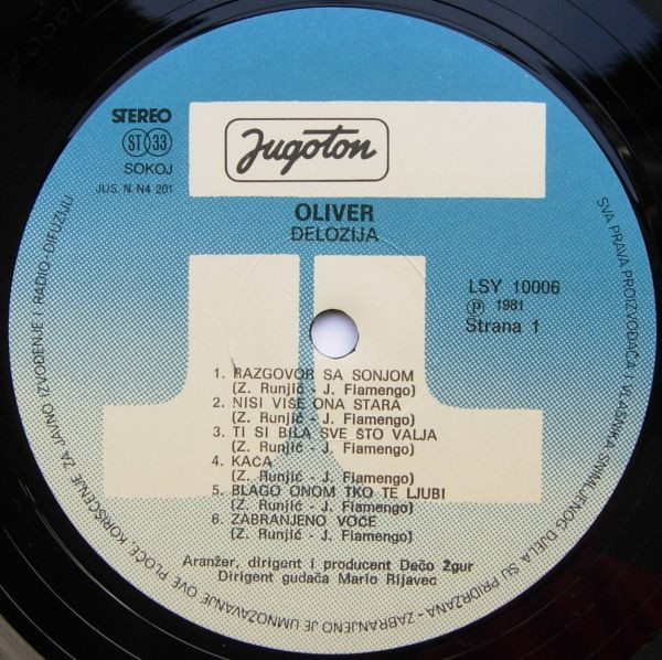 Oliver* - Đelozija (LP, Album, Gat)