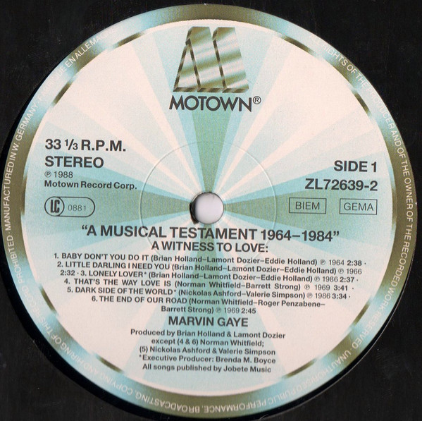 Marvin Gaye - A Musical Testament 1964 - 1984 (2xLP, Comp)