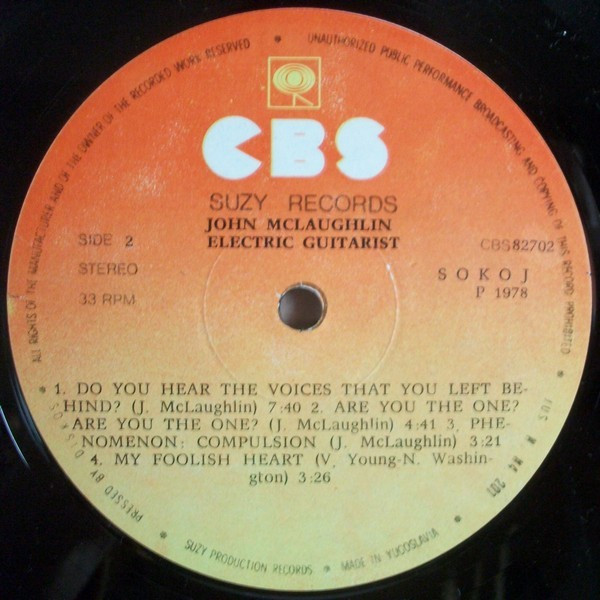 Johnny McLaughlin* - Electric Guitarist (LP, Album)