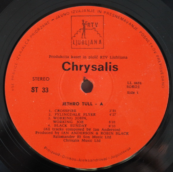 Jethro Tull - A (LP, Album, Red)