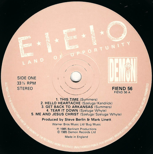 E-I-E-I-O - Land Of Opportunity (LP, Album)