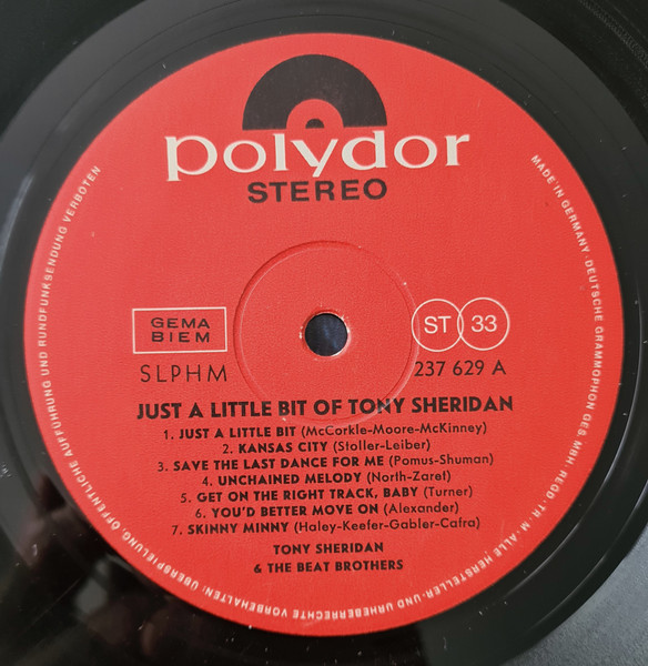 Tony Sheridan - Just A Little Bit Of Tony Sheridan (LP, Album)