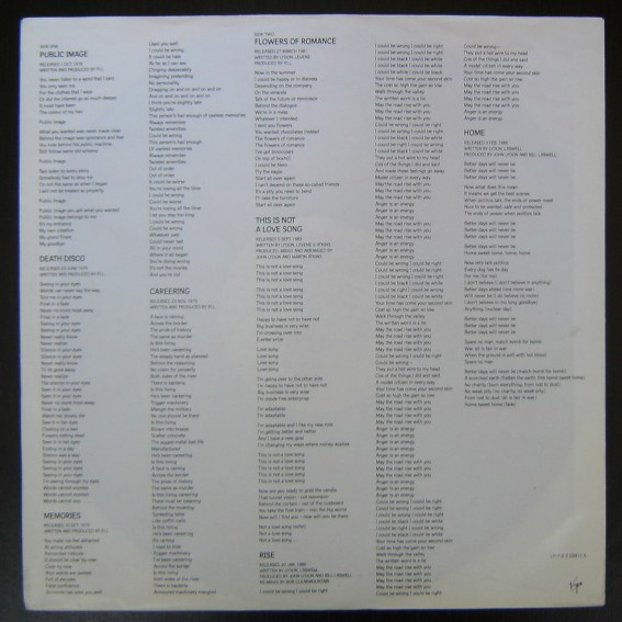 Public Image Ltd* - The Greatest Hits, So Far (2xLP, Comp)