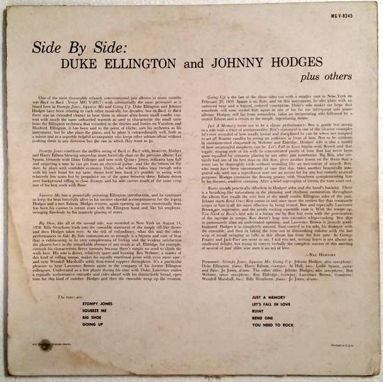 Duke Ellington And Johnny Hodges - Side By Side (LP, Album, Mono)