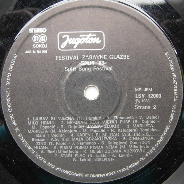 Various - Festival Zabavne Glazbe Split '83 (2xLP, Album, Comp, RP)