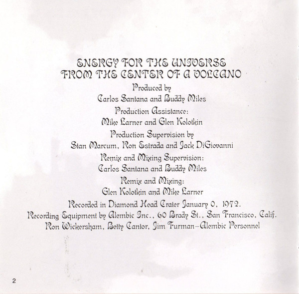 Carlos Santana & Buddy Miles - Live! (CD, Album, RE)