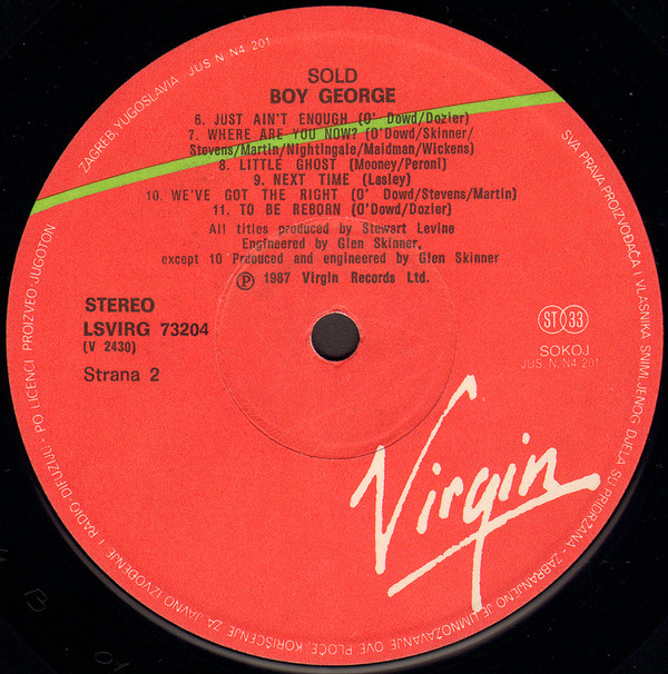 Boy George - Sold (LP, Album)