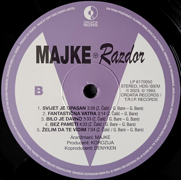 Majke - Razdor (LP, Album, RE, RM)