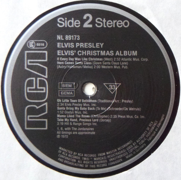 Elvis* - Elvis' Christmas Album (LP, Album, RE)