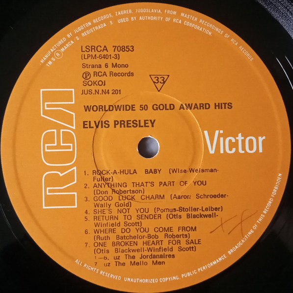 Elvis* - Worldwide 50 Gold Award Hits (4xLP, Comp, RE, RP + Box)