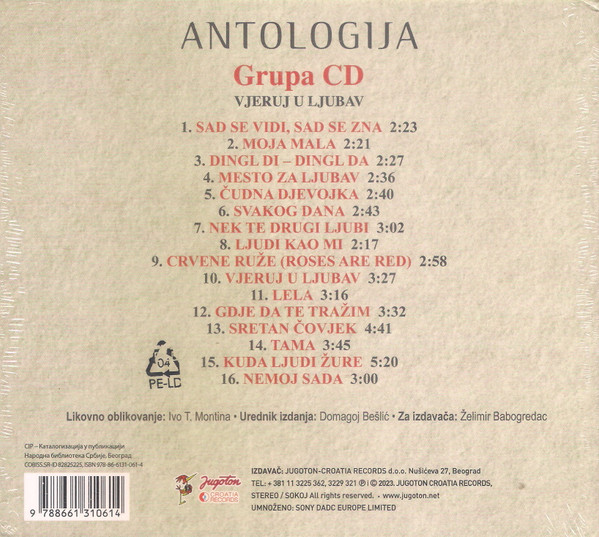 Grupa CD - Antologija - Vjeruj U Ljubav (CD, Comp)