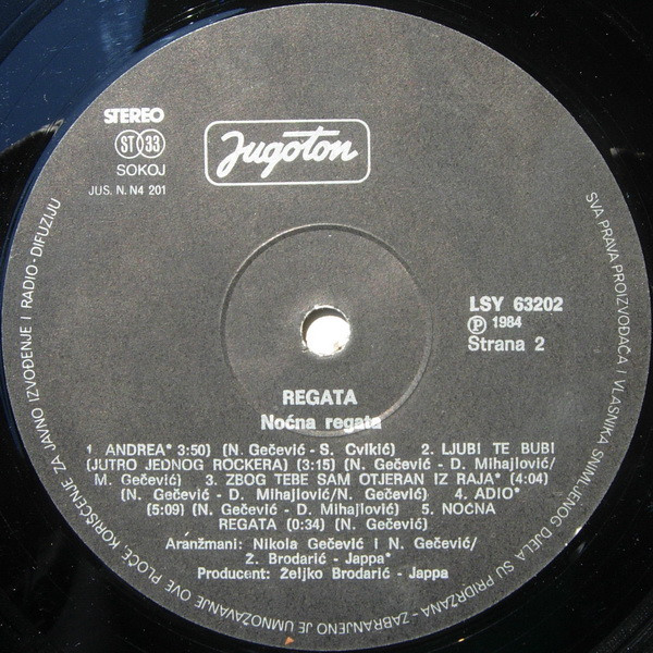 Regata - NoÄ‡na Regata (LP, Album)