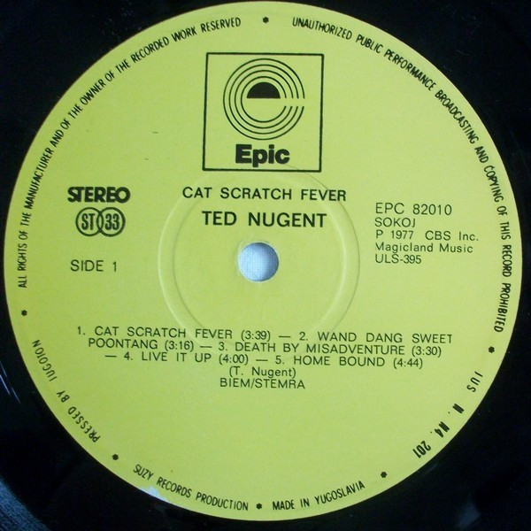 Ted Nugent - Cat Scratch Fever (LP, Album, Gat)
