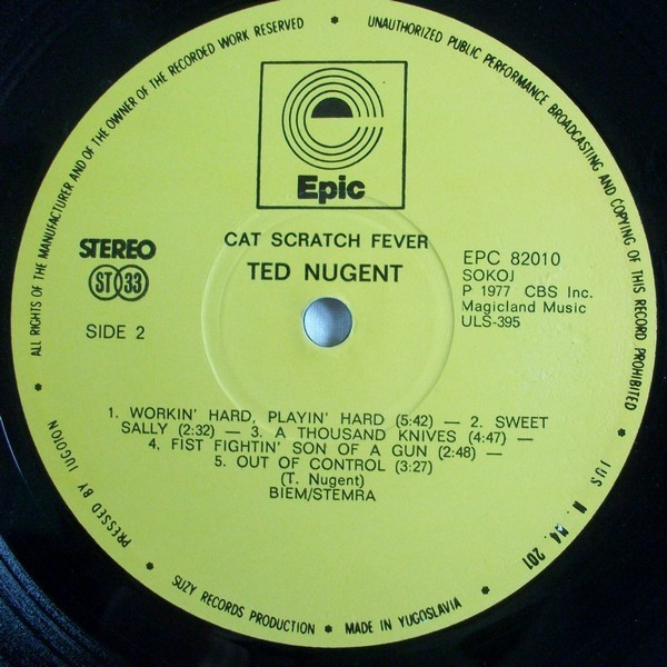 Ted Nugent - Cat Scratch Fever (LP, Album, Gat)
