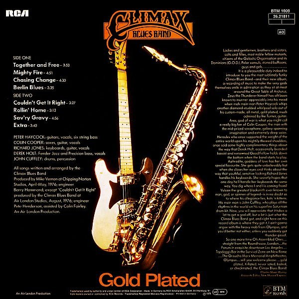 Climax Blues Band - Gold Plated (LP, Album, Gat)