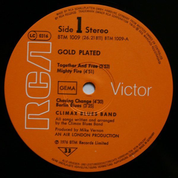 Climax Blues Band - Gold Plated (LP, Album, Gat)