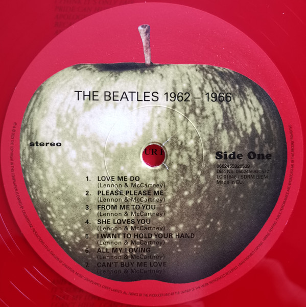 The Beatles - 1962-1966 (3xLP, Comp, Ltd, Mixed, RE, RM, Hal)