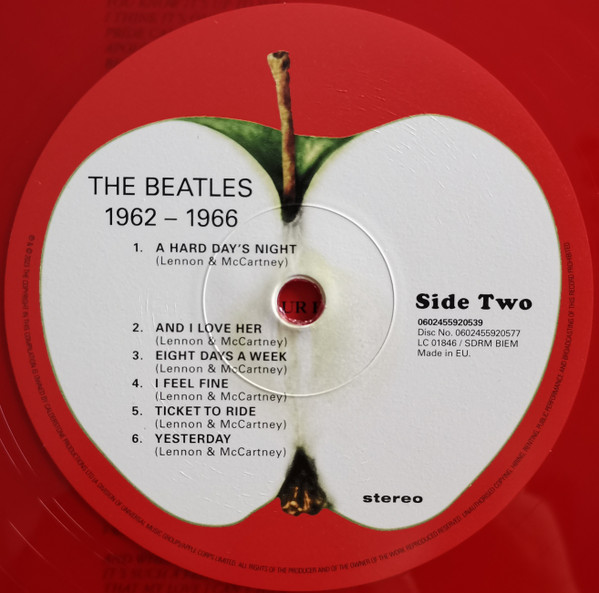 The Beatles - 1962-1966 (3xLP, Comp, Ltd, Mixed, RE, RM, Hal)