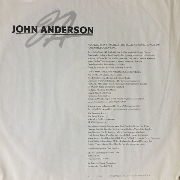 John Anderson (3) - Tokyo, Oklahoma (LP, Album, Spe)