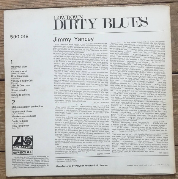 Jimmy Yancey - Lowdown Dirty Blues (LP, Comp, RE)