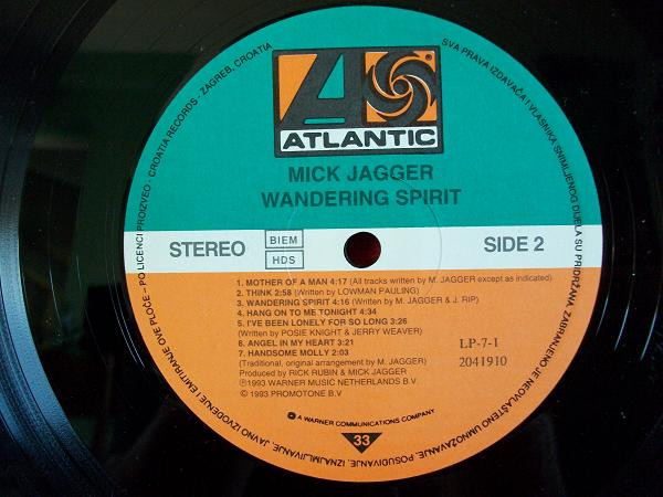 Mick Jagger - Wandering Spirit (LP, Album)