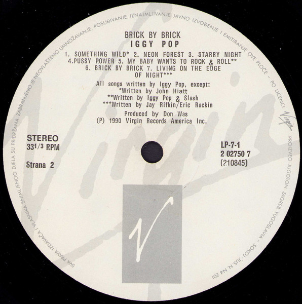 Iggy Pop - Brick By Brick (LP, Album)