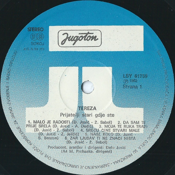 Tereza* - Prijatelji Stari Gdje Ste (LP, Comp)