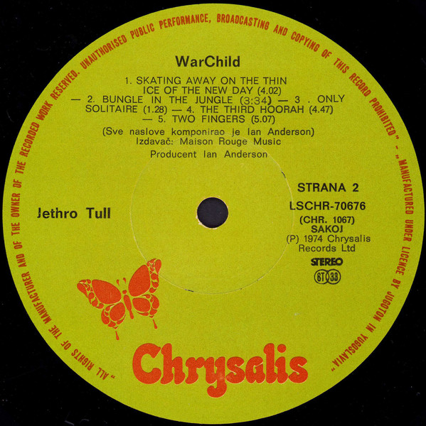 Jethro Tull - War Child (LP, Album)
