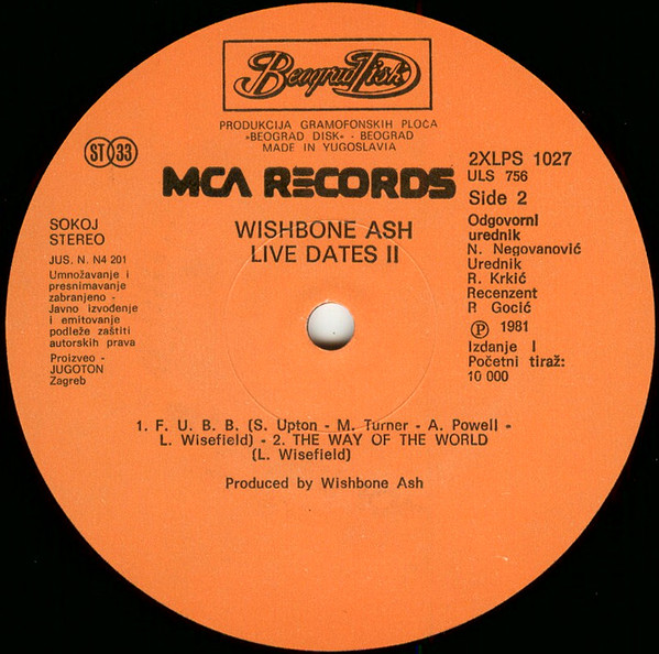 Wishbone Ash - Live Dates Volume Two (2xLP, Album)