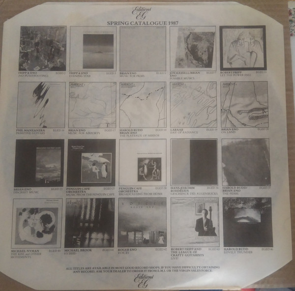 Brian Eno - Discreet Music (LP, Album, RE)