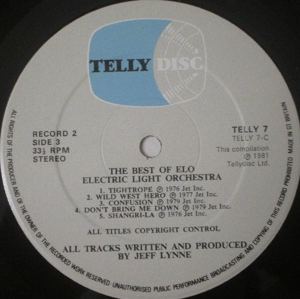 Electric Light Orchestra - The Best Of ELO (2xLP, Comp)