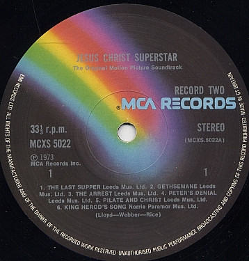 Andrew Lloyd Webber, Tim Rice - Jesus Christ Superstar (The Original Motion Picture Sound Track Album) (2xLP, Album)