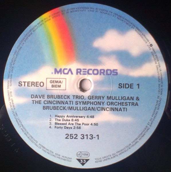 Dave Brubeck Trio, Gerry Mulligan* & The Cincinnati Symphony Orchestra* - Brubeck / Mulligan / Cincinnati (LP, Album, RE)