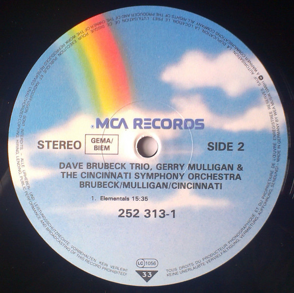 Dave Brubeck Trio, Gerry Mulligan* & The Cincinnati Symphony Orchestra* - Brubeck / Mulligan / Cincinnati (LP, Album, RE)