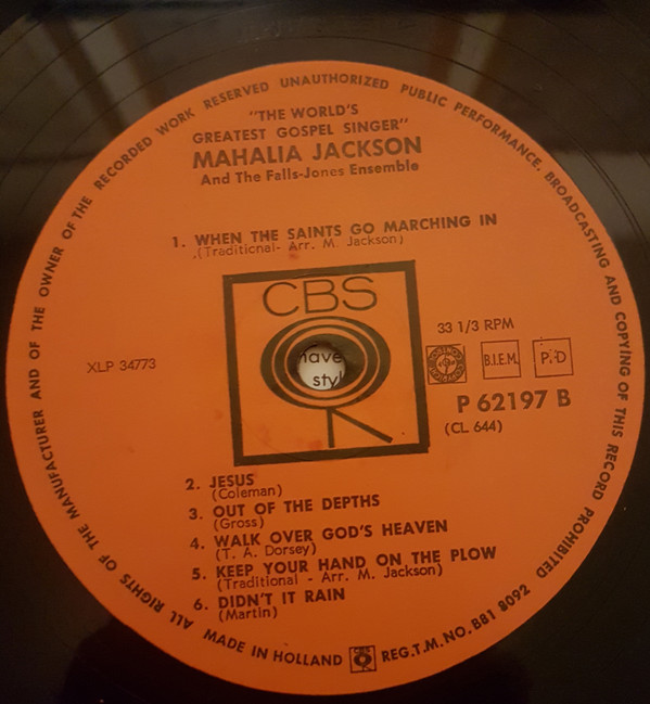 Mahalia Jackson - The World's Greatest Gospel Singer (LP, Album, RE, wra)