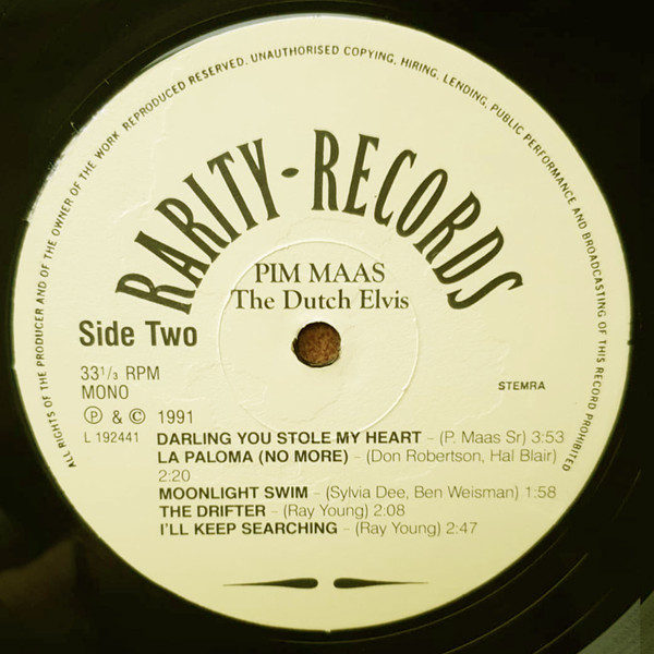 Pim Maas - The Dutch Elvis (LP, Comp)