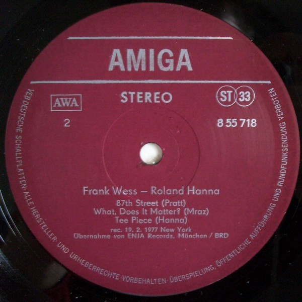 Frank Wess • Roland Hanna - Frank Wess • Roland Hanna (LP, Album)