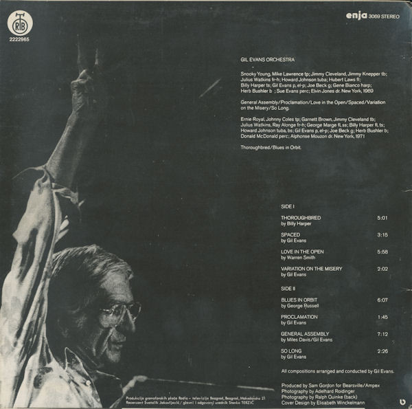 Gil Evans Orchestra* - Blues In Orbit (LP, Album)