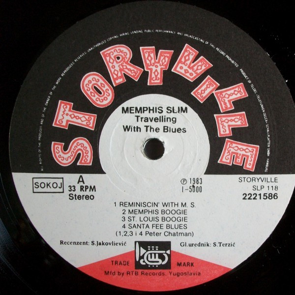 Memphis Slim - Travelling With The Blues (LP, Album)