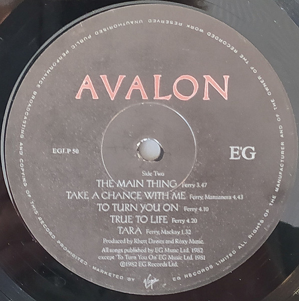 Roxy Music - Avalon (LP, Album, RE)
