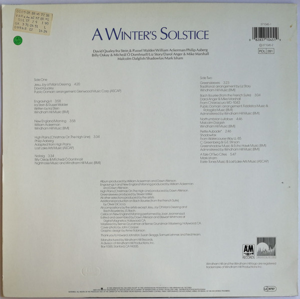 Windham Hill Artists - A Winter's Solstice (LP, Comp)