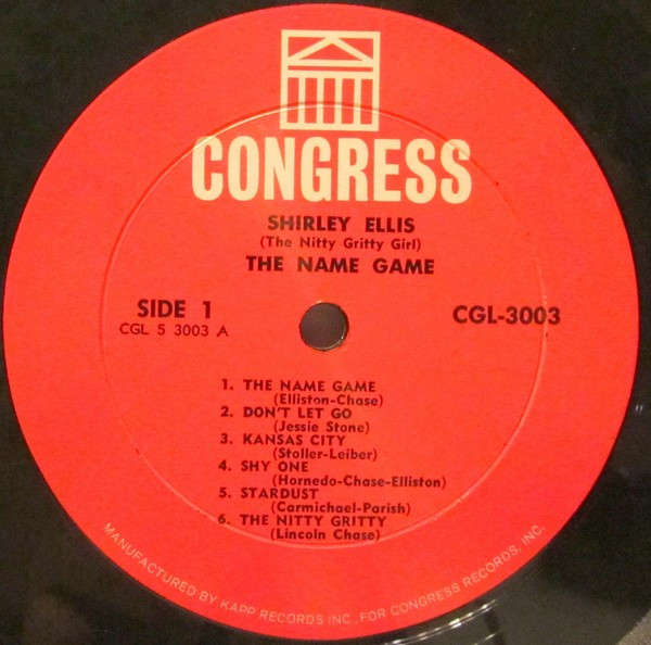 Shirley Ellis (The Nitty Gritty Girl)* - The Name Game (LP, Album, Mono, All)